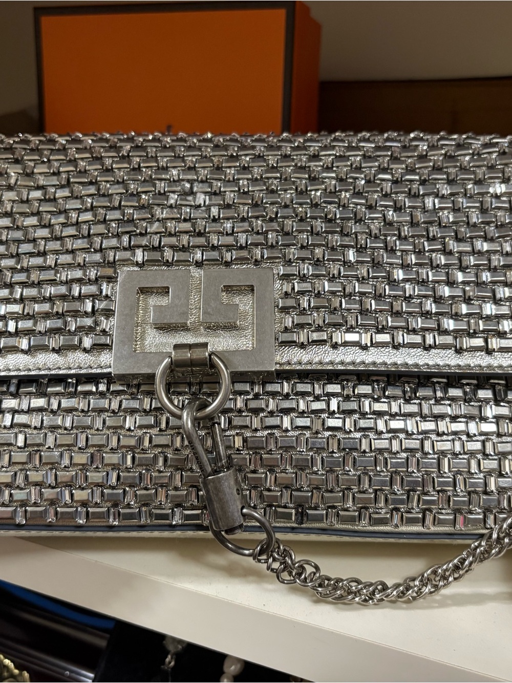 Givenchy Silver with Crystal crossbody bag - Picture 14 of 16